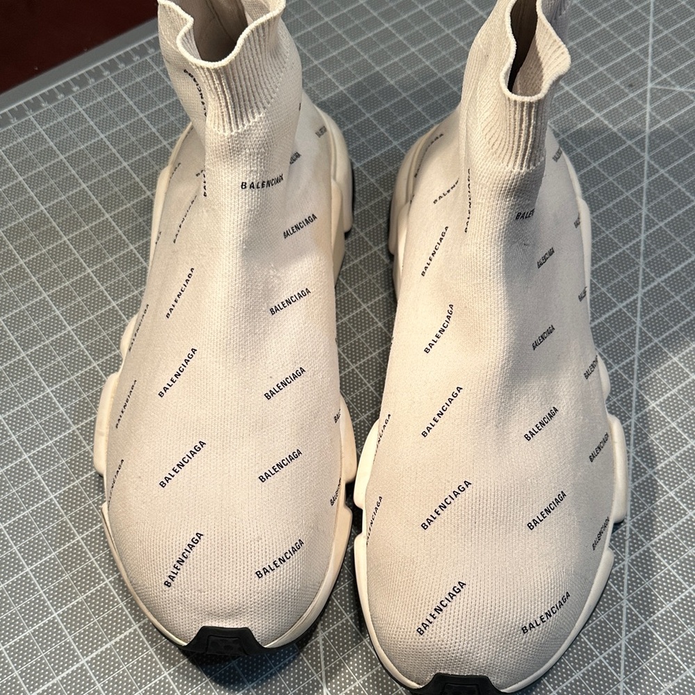 Balenciaga Cream Sock Sneakers